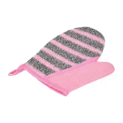 Мочалка Женская варежка, 18см, двусторонняя, medium/soft, Банные штучки