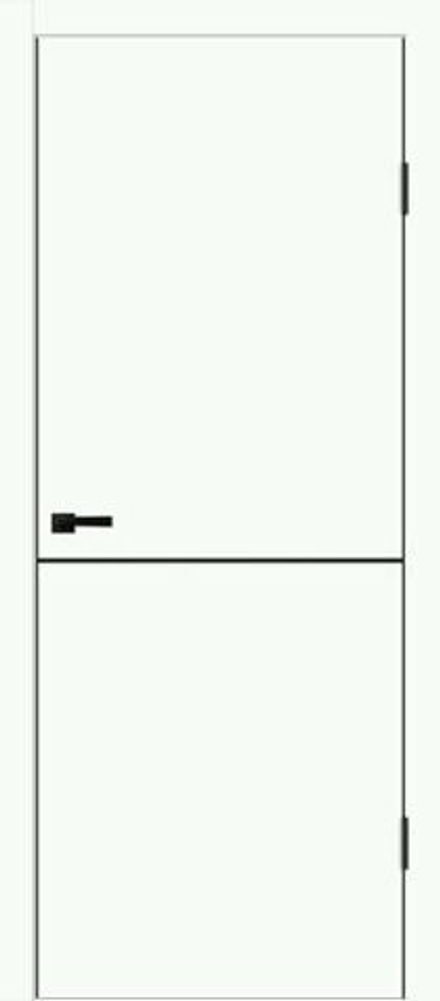Межкомнатная дверь Velldoris Techno Black Н1 PG (черная алюминиевая кромка с 4-х сторон, молдинг черный) Белый опал