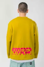 Толстовка Codered Baggy Sleеve Горчичный Темный Half Inverse Font