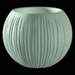 Кашпо для цветов пластиковое 1,7л d-13,5см «Сфера» Нефрит