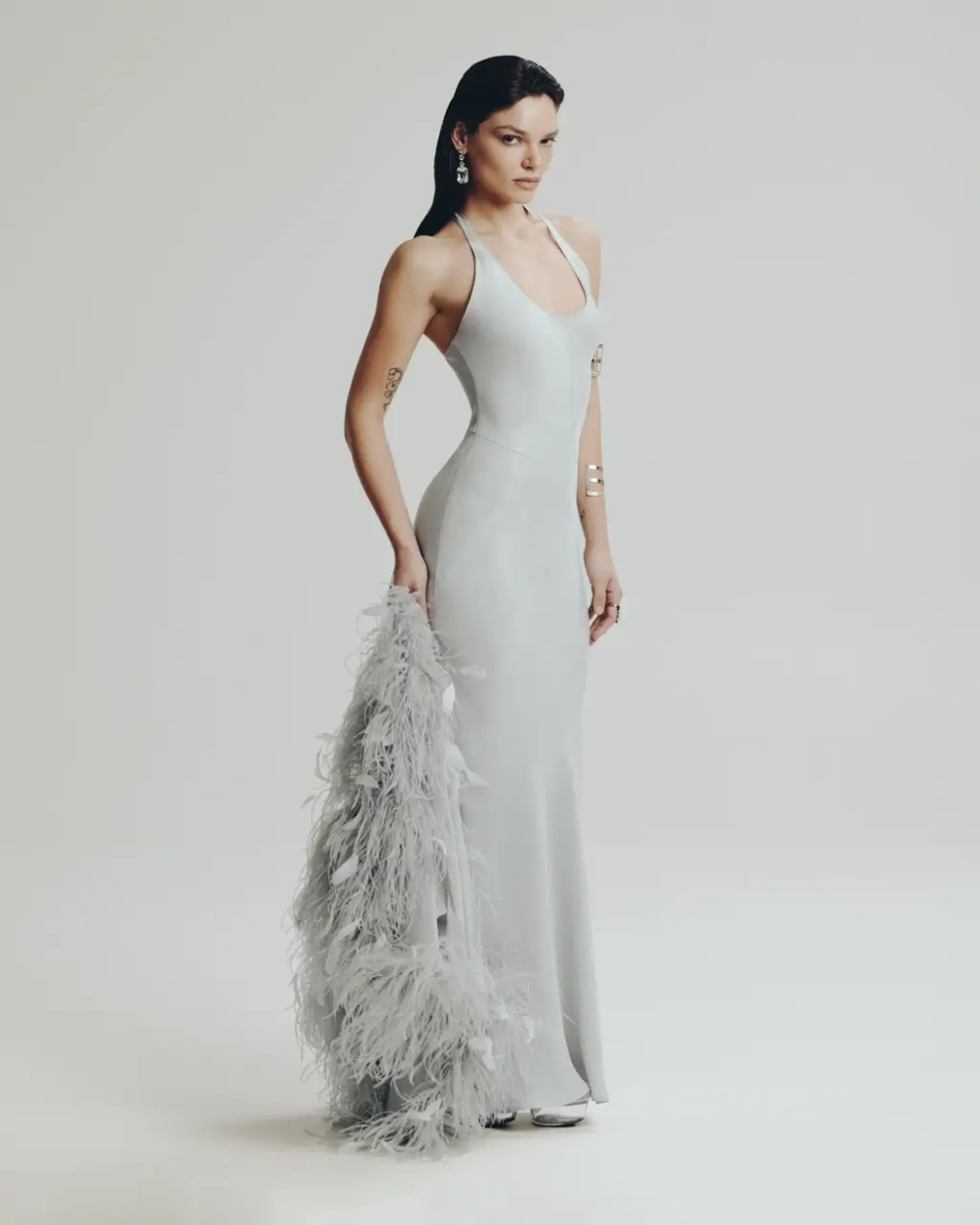 Платье серебро