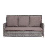 "Гляссе" диван трехместный из искусственного ротанга, цвет графит