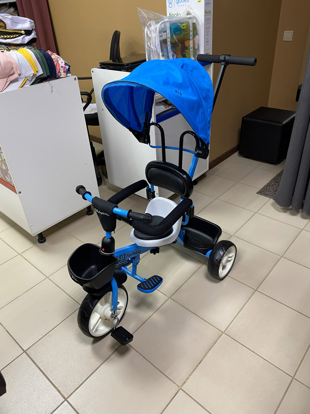 Детский трехколесный велосипед "Farfello S-1703" цвет синий для детей с 2 до 5 лет