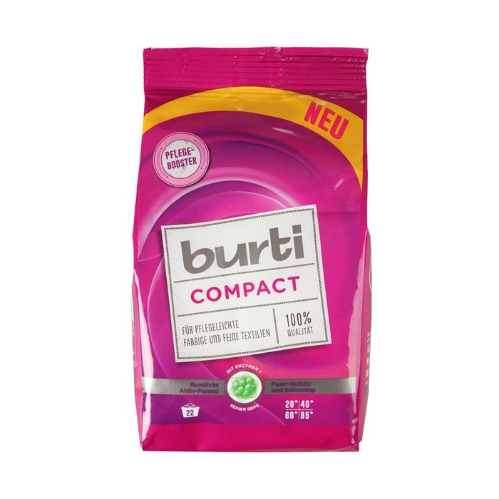Burti Compact Концентрированный стиральный порошок для цветного и тонкого белья 1,1 кг.