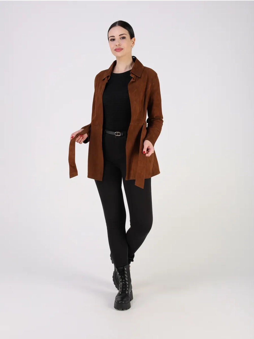 Кожаная куртка демисезонная замшевая двухсторонняя