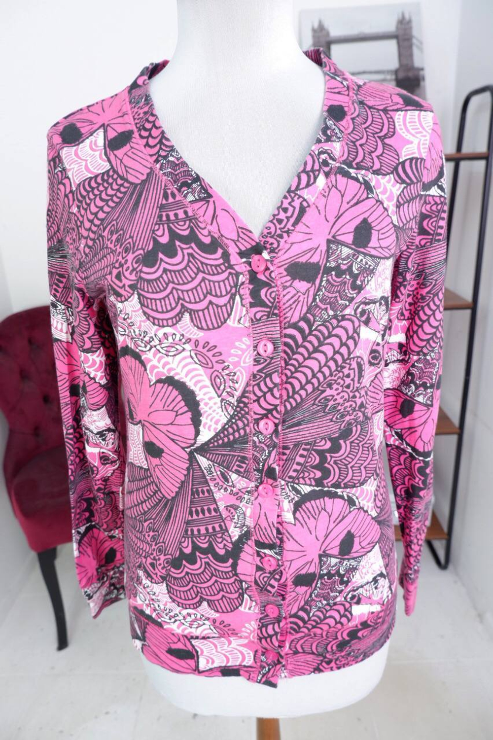 Блузка Gina Benotti пестрая, маркировка 36/38, визуально на 48 размер