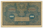 Банкнота Польша 100 марок 1919 год № 857993. VF