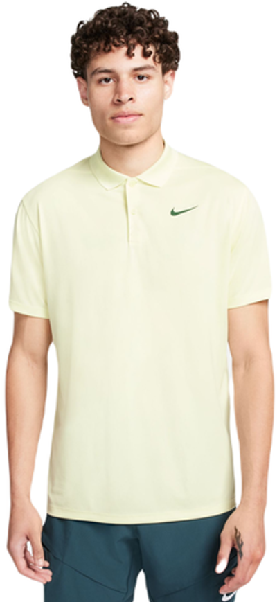 Мужское теннисное поло Nike Court Dri-Fit Pique Polo - luminous green/fir