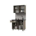 Эдинбург Кухня 1.0 м Дуб крафт серый / Дуб крафт серый