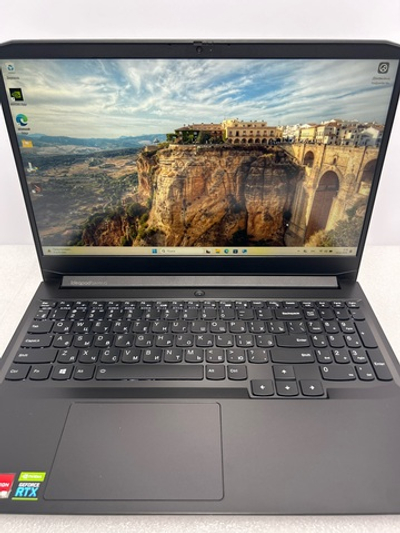 Ноутбук Lenovo IdeaPad Gaming 3 15ACH6 (82K201D1RK) 15.6"/AMD Ryzen 5 5600H/RAM 8GB/SSD 256GB/Nvidia RTX3050 4GB/1920*1080/IPS/DOS/Подсветка кл-ры: LED/Черный. Состояние: Уценка/небольшой след. на матрице от клавиатуры/C1