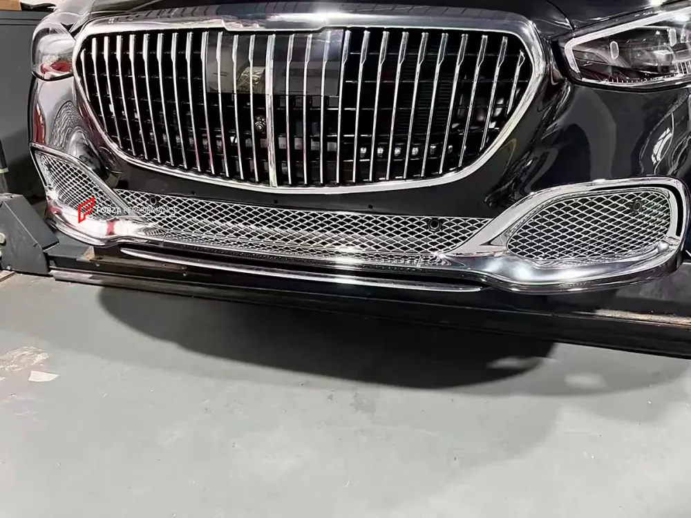 Сетка переднего бампера для Mercedes-Benz S-Class S480 S580 W223 2020+ до S680 Maybach Майбах Мерседес Бенц S класс