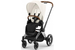 Коляска 2 в 1 Cybex Priam IV Off White, шасси Chrome Brown