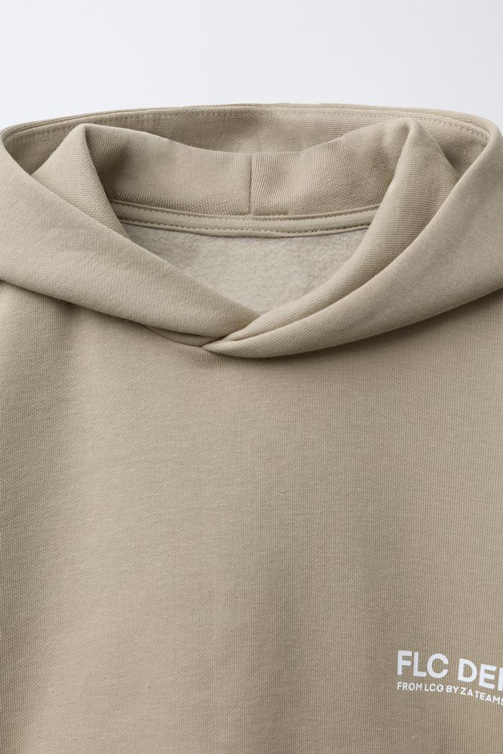 ZARA БАЗОВОЕ ХУДИ С КАПЮШОНОМ, БЕЖЕВЫЙ