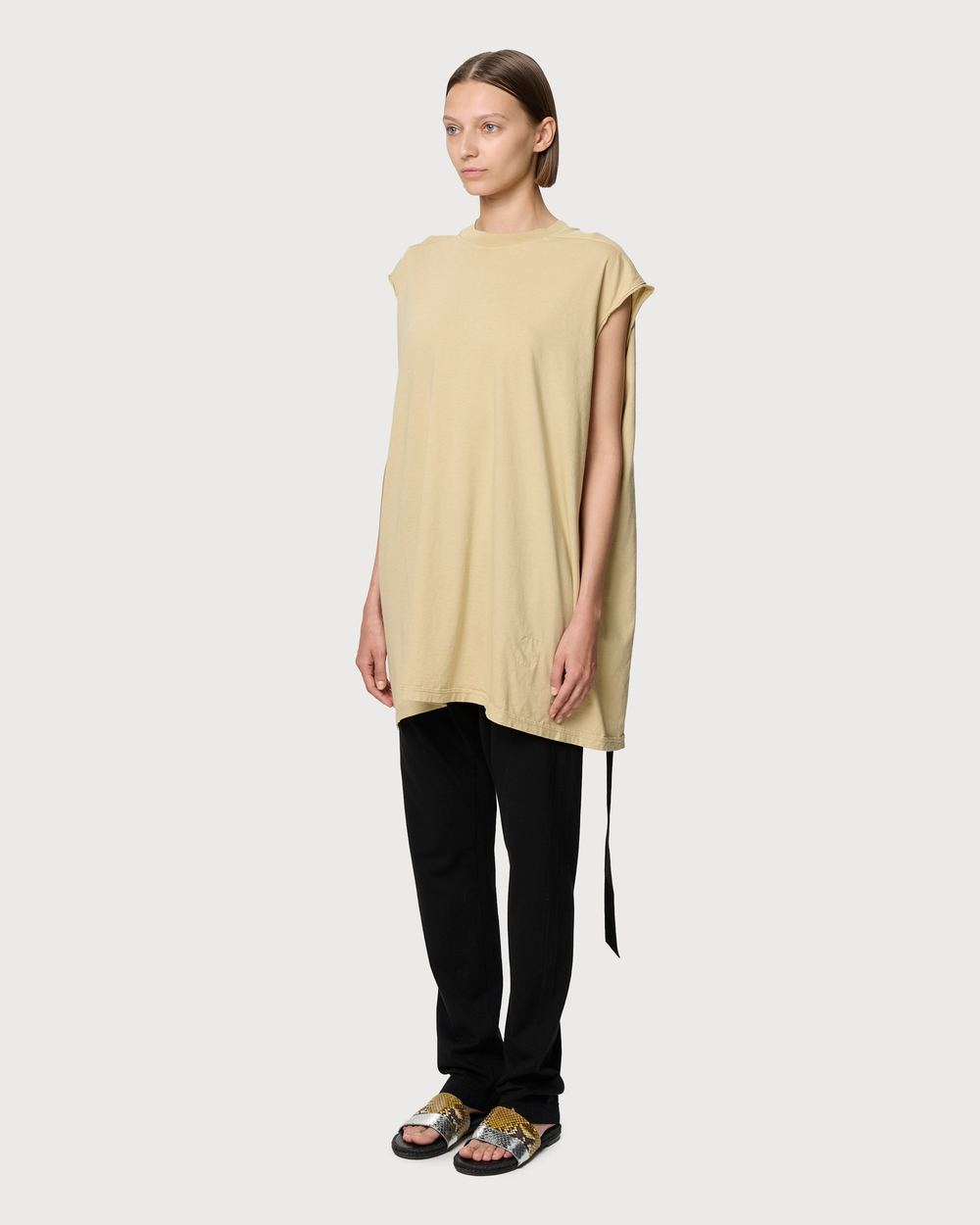RICK OWENS DRKSHDW ТОП БЕЖЕВЫЙ ЖЕНСКИЙ HOLLYWOOD TARP