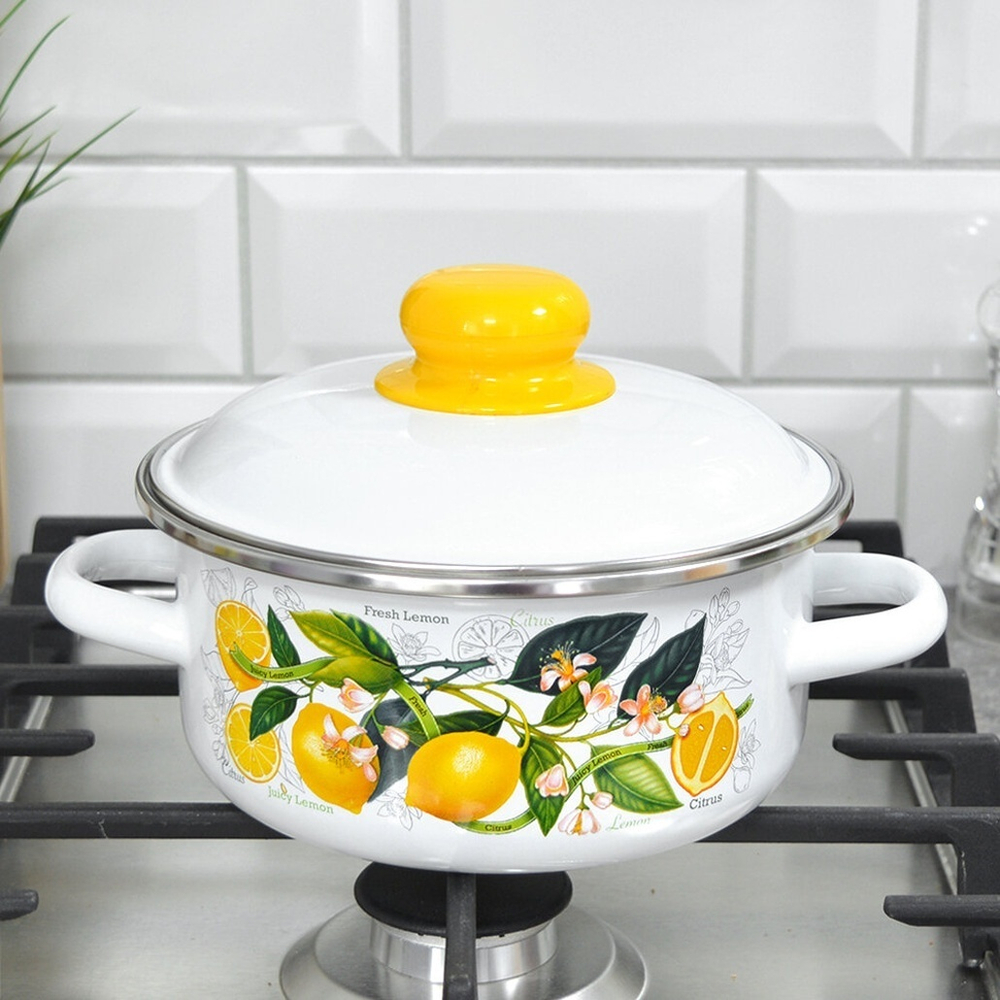 Кастрюля 1,5л "Лимоны в цвету"