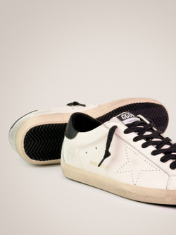Men's Super Star with black heel tab and with perforated star
