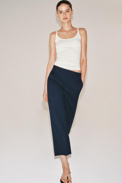 ZARA БРЮКИ В ПОЛОСКУ — ZW COLLECTION, МОРСКОЙ СИНИЙ