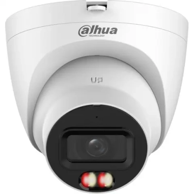 Уличная купольная IP-видеокамера Dahua 12Мп; 1/2.5” CMOS; 2.8мм видеоаналитика: SMD Plus ИК 30м, LED 30м IP67 металл, пластик