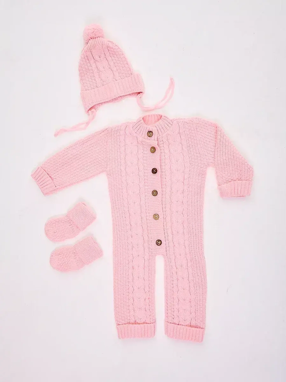 вязаный комбинезон для новорожденных