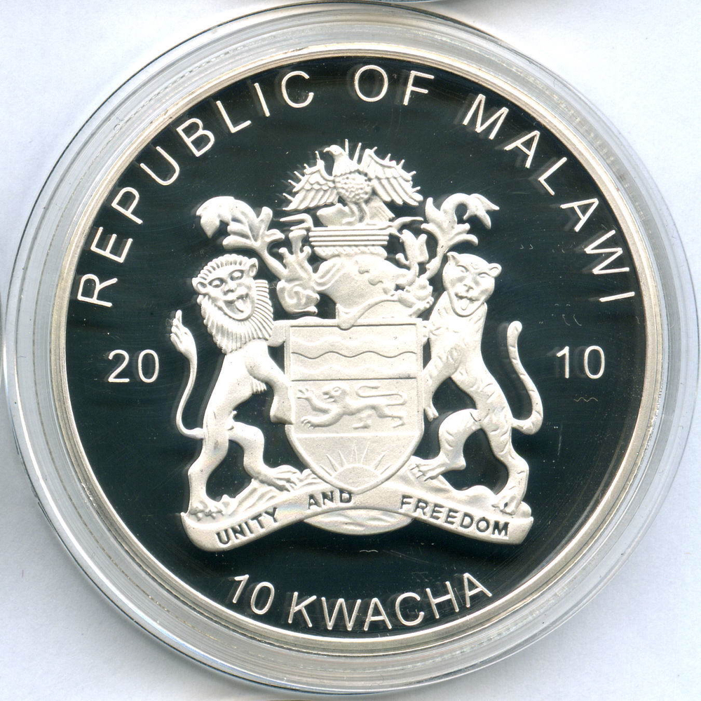 Набор из 12 монет 10 квача 2010 год Малави "Хищные птицы"