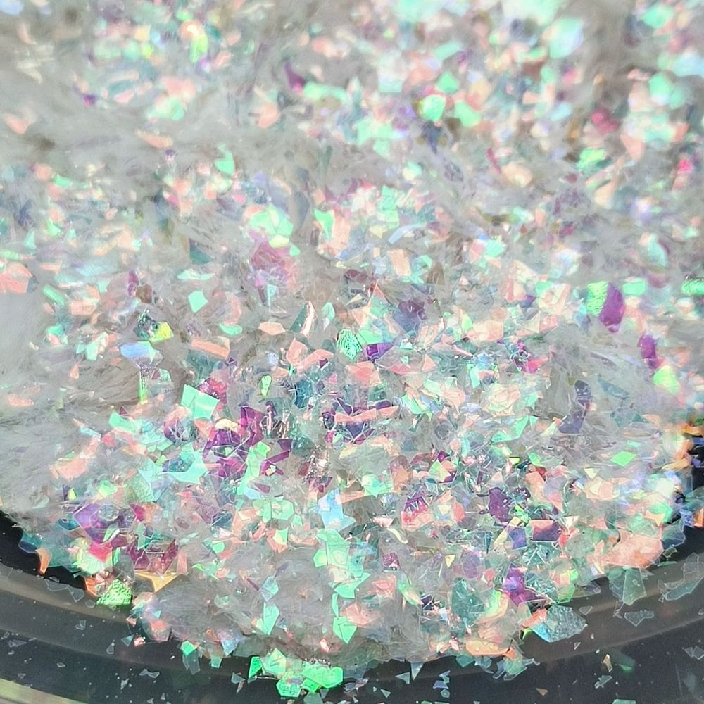 Хлопья белый хамелеон MixSomi-17 для дизайна ногтей, маникюра, бодиарта, макияжа...