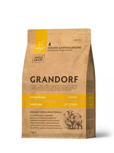 GRANDORF DOG 4 Meat PROBIOTIC MINI (Грандорф Дог Мини) корм сухой для миниатюрных собак 4 Мяса 3кг