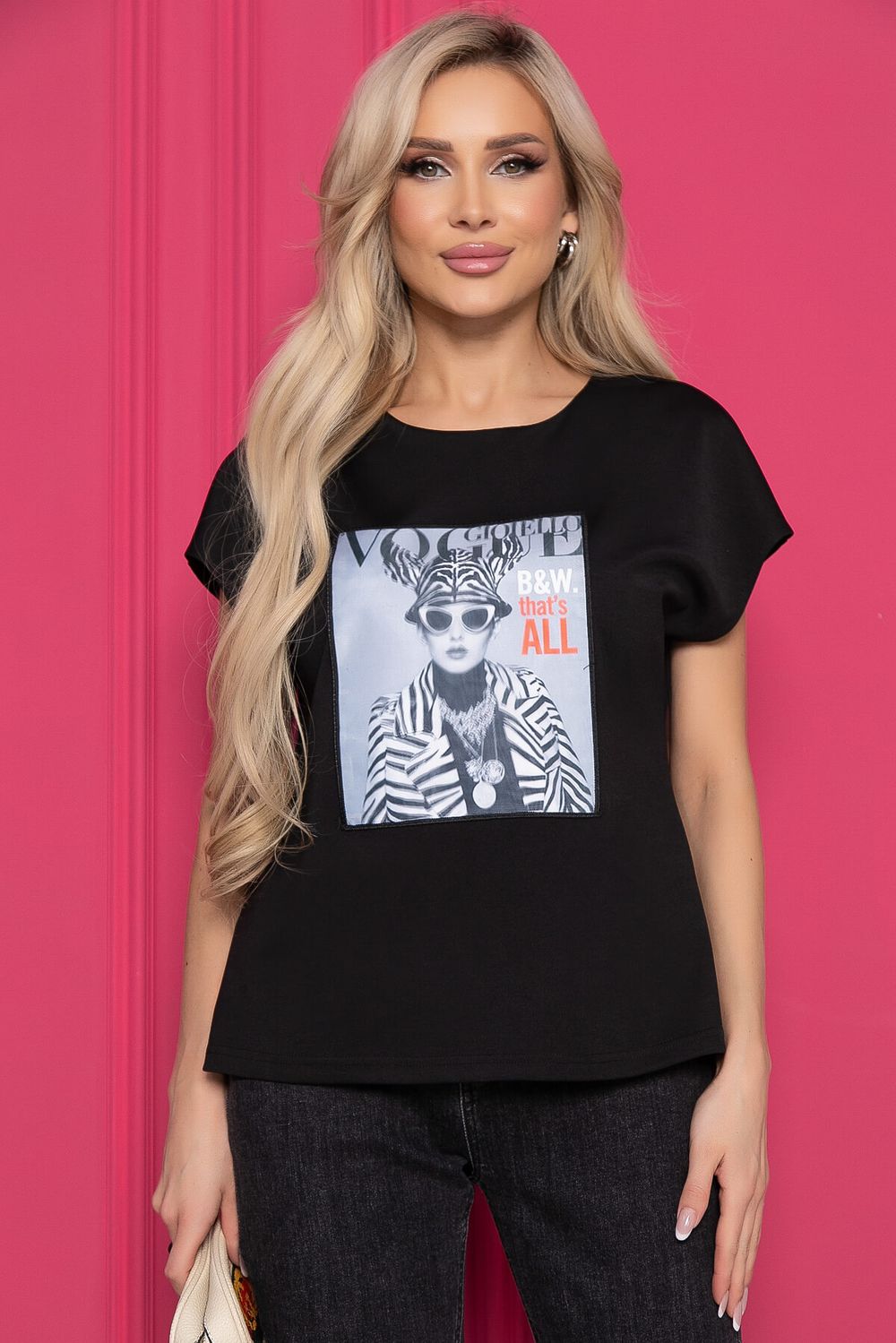 Футболка "Vogue" (черная) Б8522 LT Collection