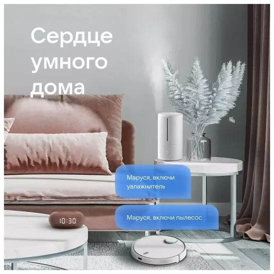 Умная колонка VK Капсула мини (с часами), светлая серая