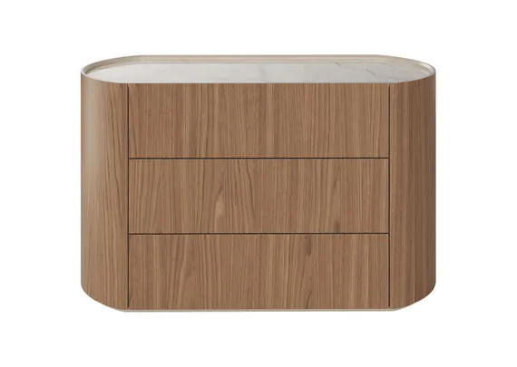 Комод Lagom 3 ящика ширина 120 см (дуб, камень LC)