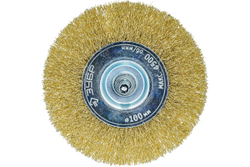 Щетка дисковая (100 мм; 0.3 мм; витая латунированная стальная проволока) для дрели ЗУБР 3520-100_z02