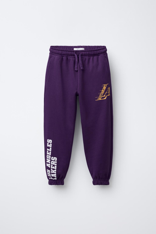 ZARA БРЮКИ-ДЖОГГЕРЫ LOS ANGELES LAKERS NBA, ЛИЛОВЫЙ