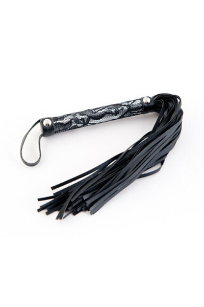 Флоггер с кружевной ручкой серебристый (Цвет: серебристый)