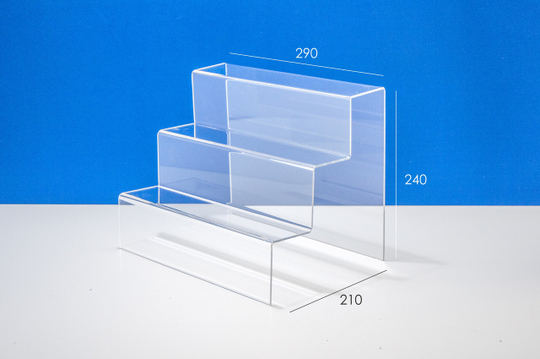 Подставка-горка витрина 300х210х240 3-х яр акриловая