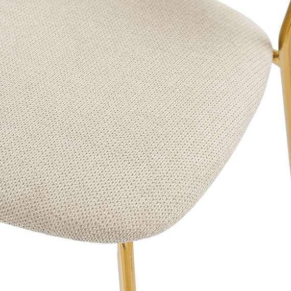 Барный стул Eirill, 71 см, серый шенилл с золотыми ножками