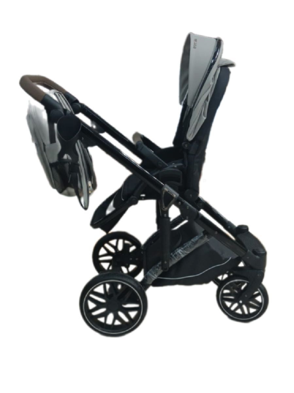Детская модульная коляска 2в1 Luxmom F2 серая экокожа