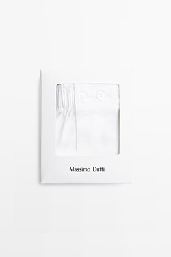 Massimo Dutti Однотонные боксеры из 100% хлопка, белый