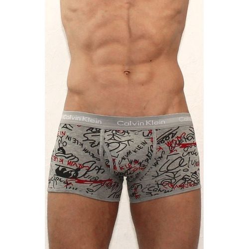 Мужские трусы боксеры серые Calvin Klein 365 print  Grey Signature