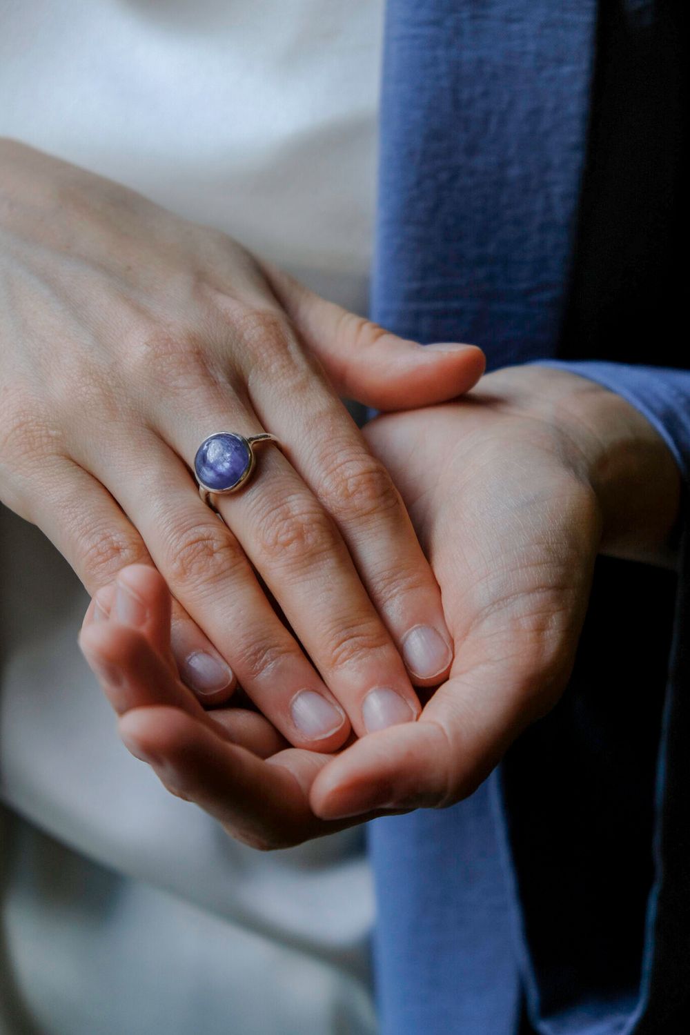 Кольцо битое с кианитом