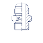 Штуцер FH JIC 1/2" BSP 1/4"