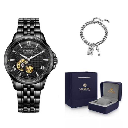 STARKING Automatic Mechanical Movement Watch Women"s Watch Black Dial