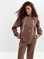 Коричневая утепленная толстовка Otto