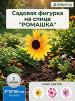 Фигура на спице «Ромашка» 13*60см ветрячок для отпугивания птиц