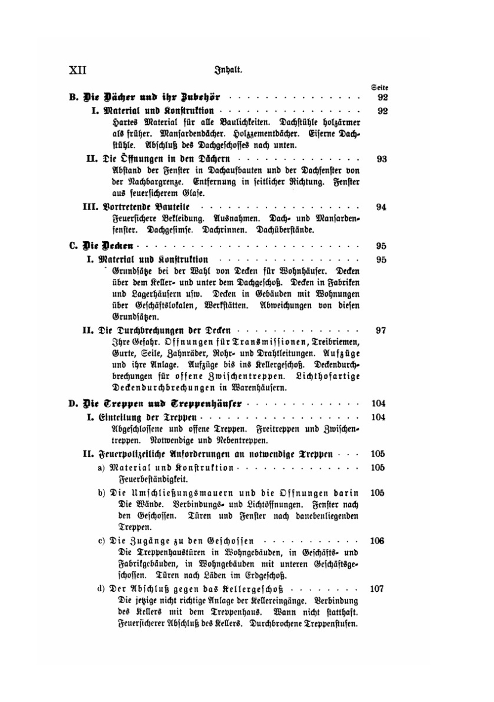 Die Fürsorge Gegen Feuersgefahr Bei Bauausfuhrungen. Ein Handbuch Für Architekten, Brandtechniker, Bau Und Verwaltungsbeamte | Reddemann