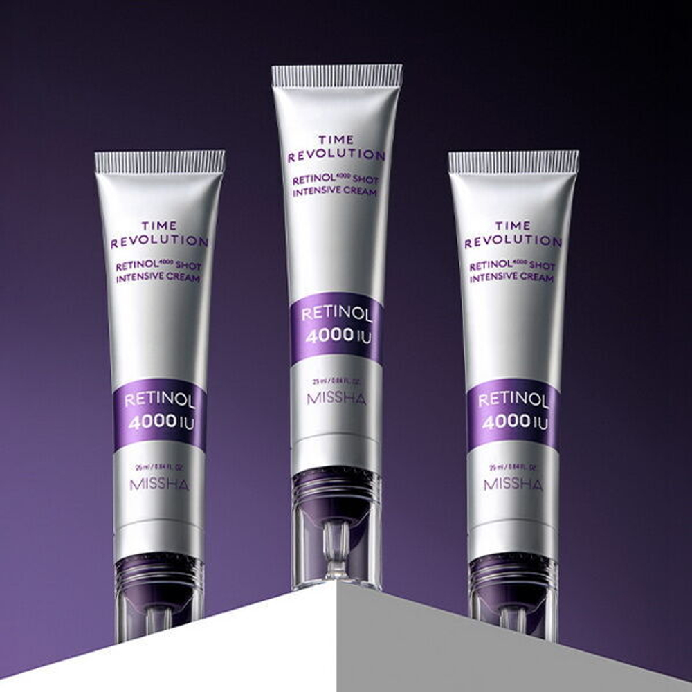 Интенсивный крем для лица c ретинолом Missha Time Revolution Retinol 4000 Shot Intensive Cream, 25мл