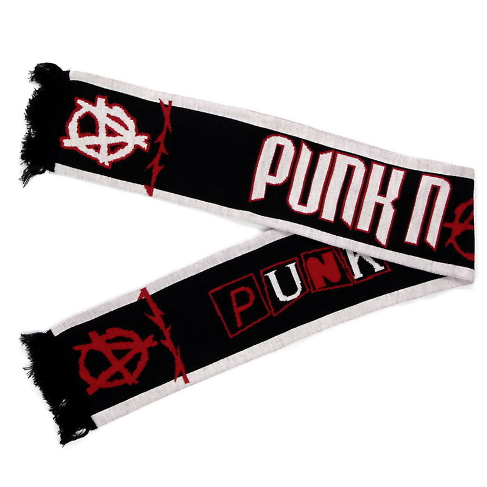 Шарф Punk Not Dead вязаный