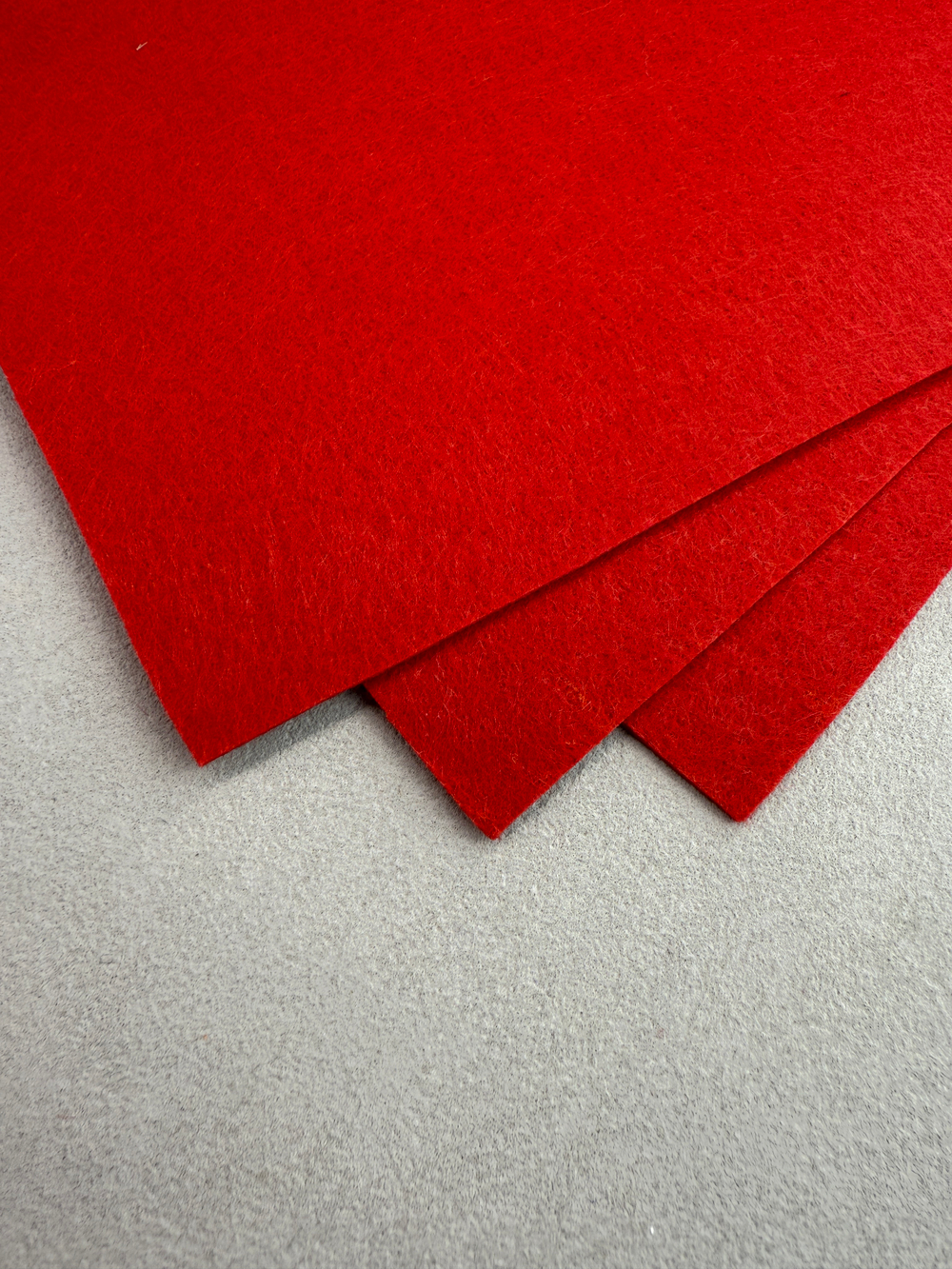 Жесткий фетр 3 мм Красный, (Китай)