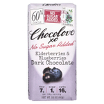 Chocolove, Темный шоколад с бузиной и голубикой, 60% какао, 90 г (3,2 унции)