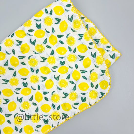 Пеленка муслиновая "Лимончики" 80х90