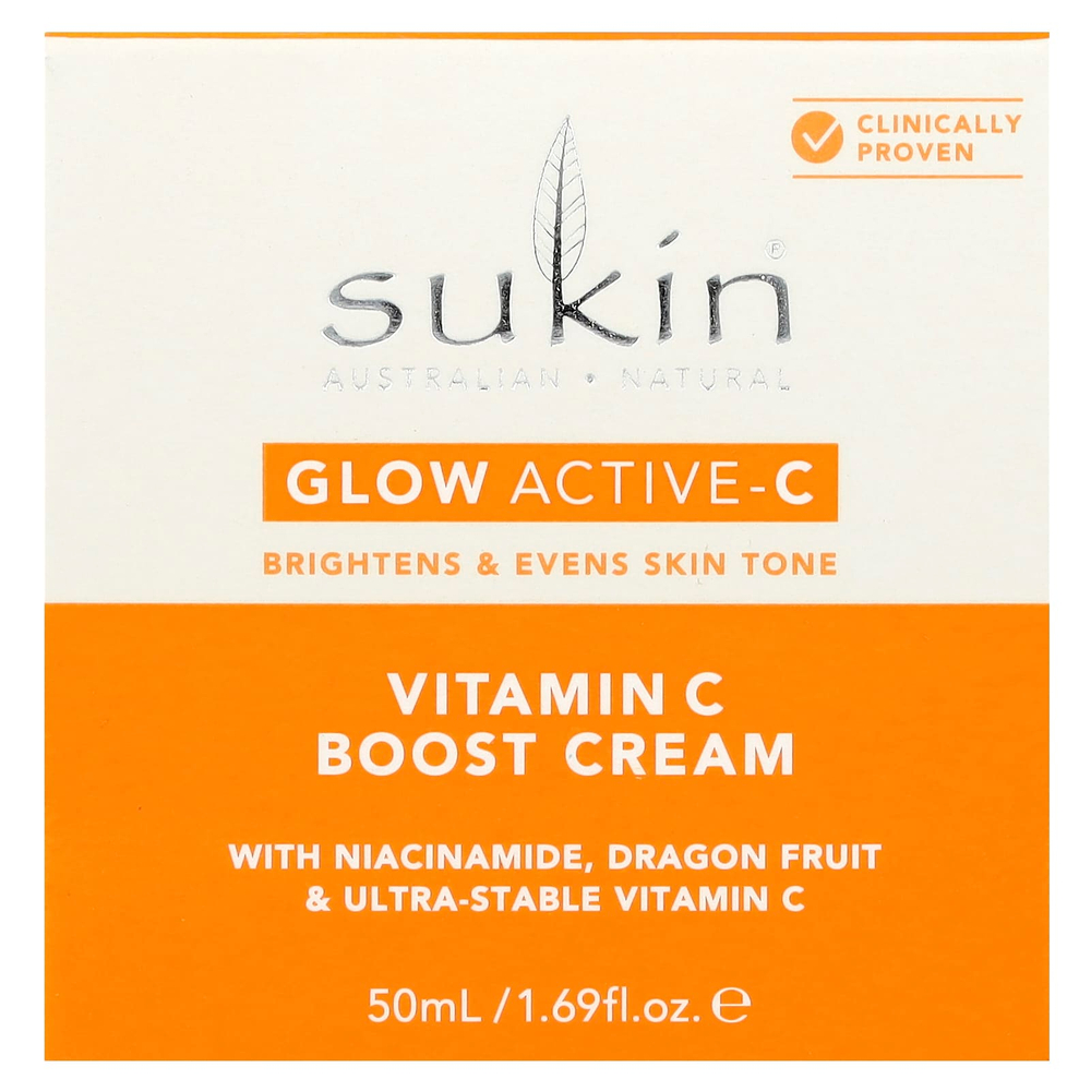 Sukin, Glow Active-C, крем с витамином C, 50 мл (1,69 жидк. Унции)