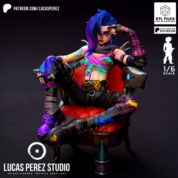 Фигуркаел Arcane Джинкс Лига легенд Jinx League of Legends